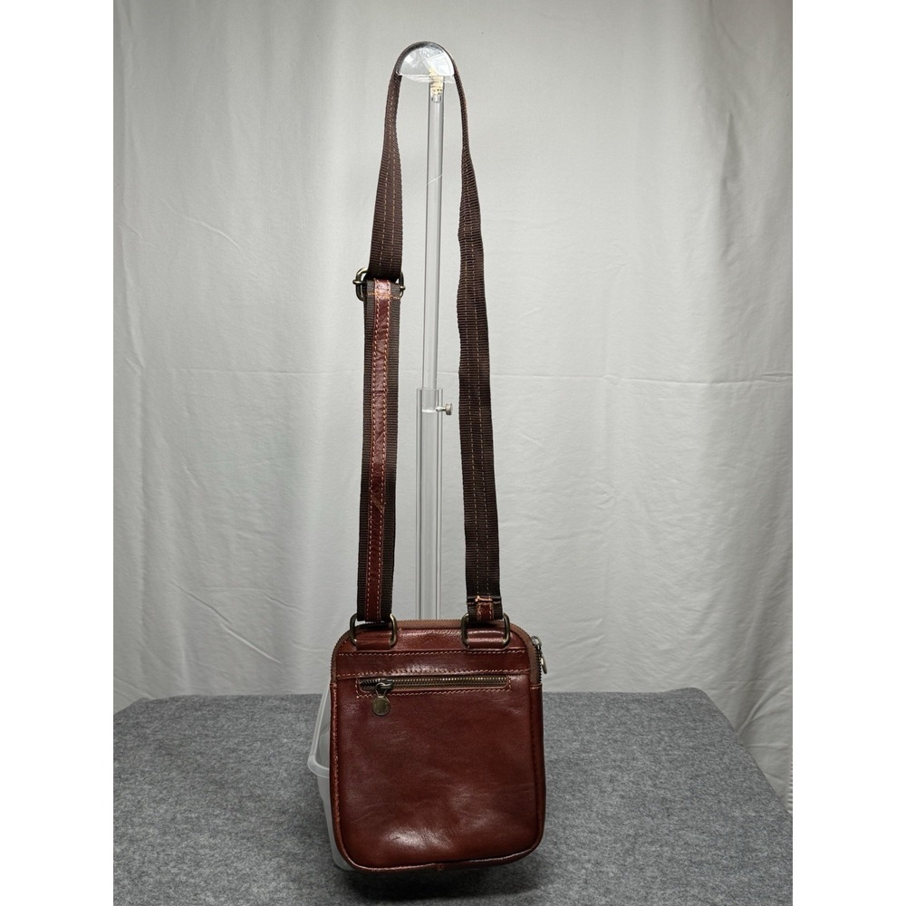 Italian Leather Crossbody Shoulder Bag Man Bag Vera Pelle Brown - Picture 5 of 16